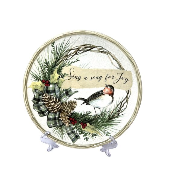 Certified International Holiday Plates - Celebrate With Love & Sing A Song For J - Picture 3 of 7